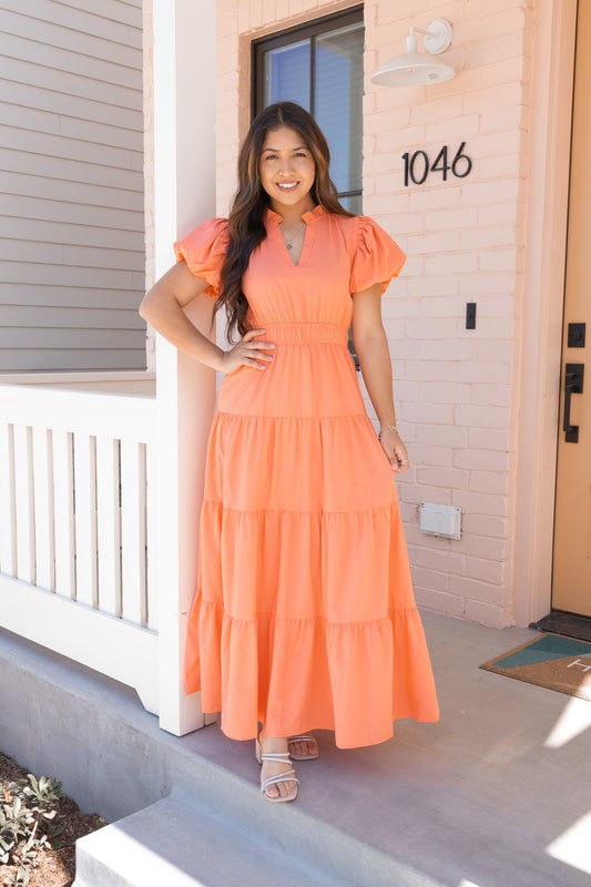 Danna Coral Maxi Dress