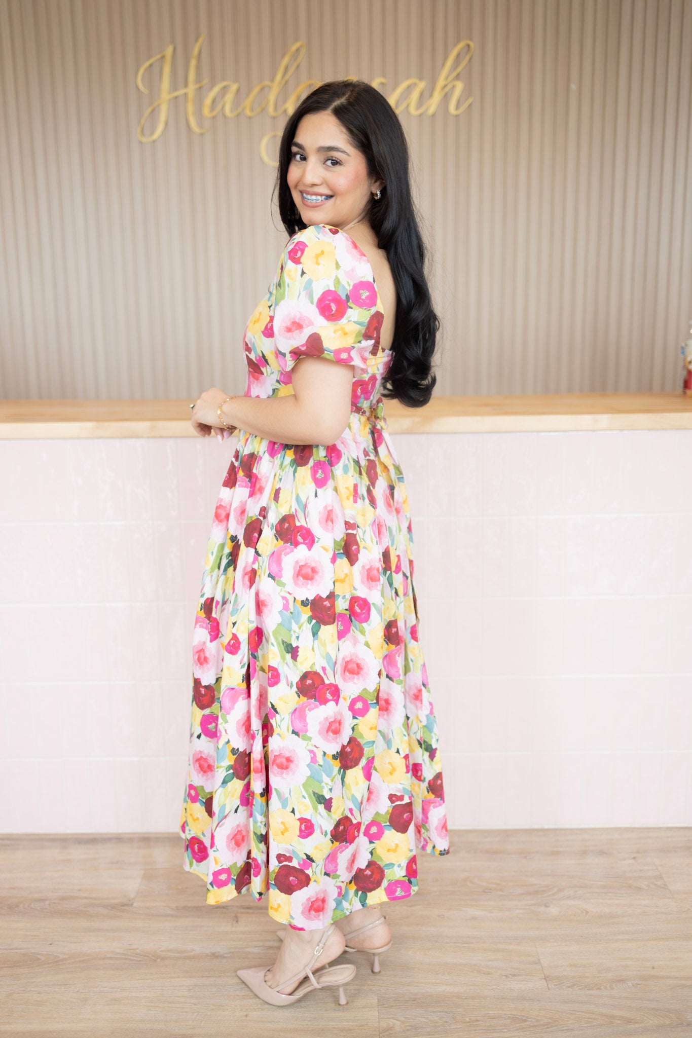 PRE-ORDER Clarisse Pink Floral Dress