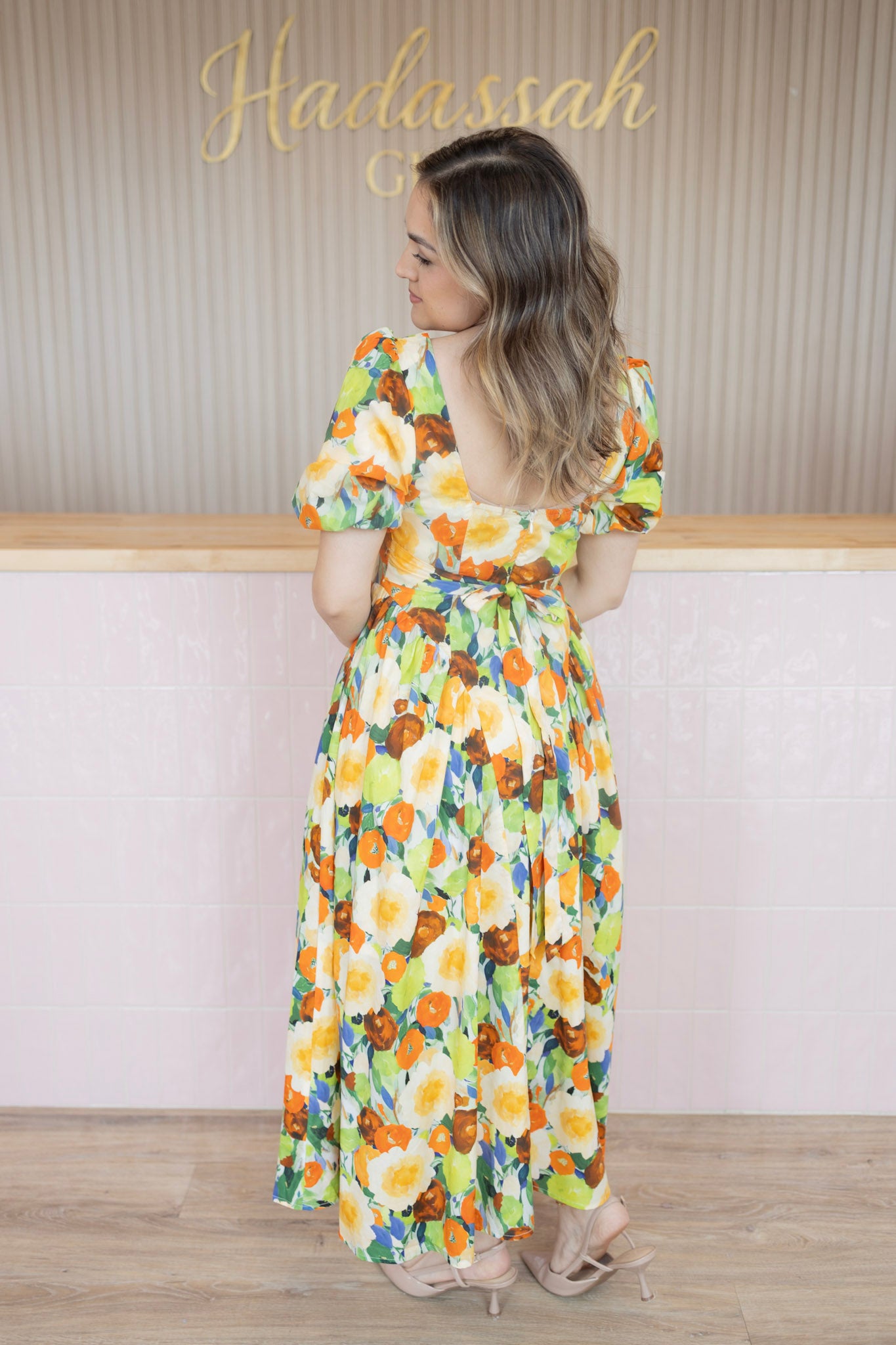 Clarisse floral yello dress