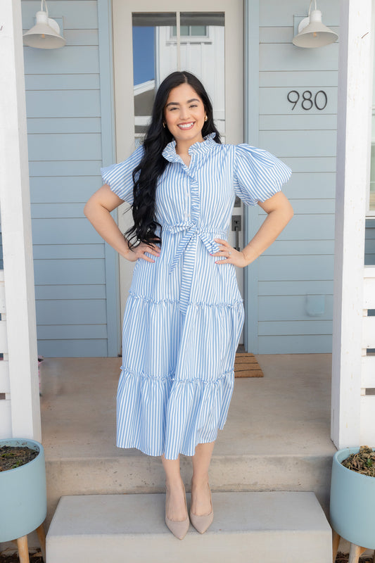 Isabella Skyblue Midi Dress