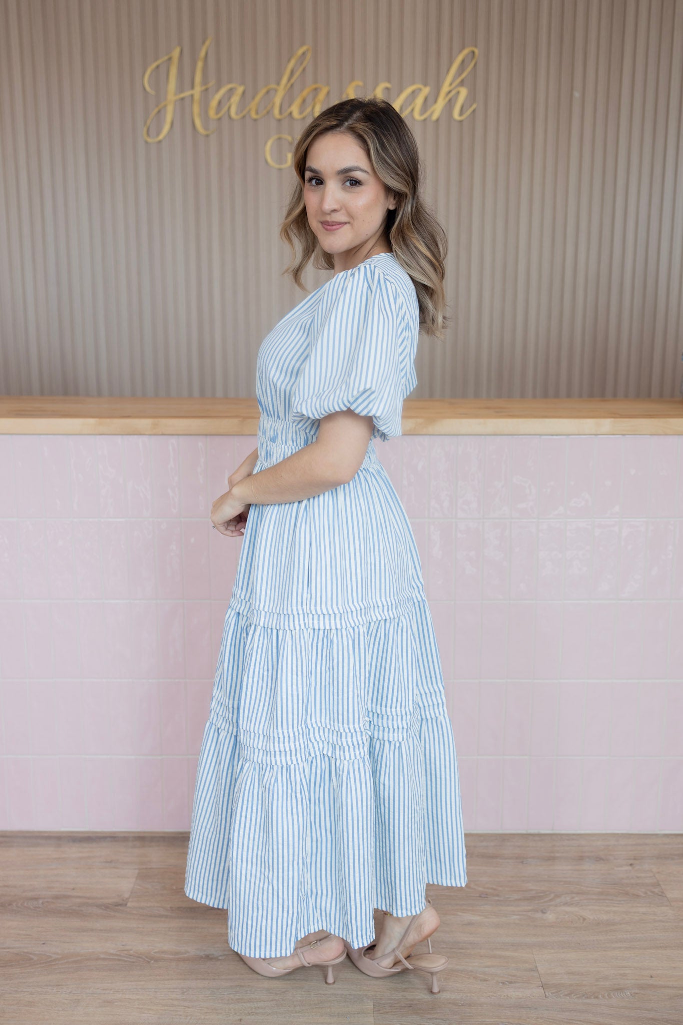 Aria soft blue dress