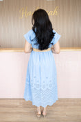 Load image into Gallery viewer, Maribel Blue midi dress
