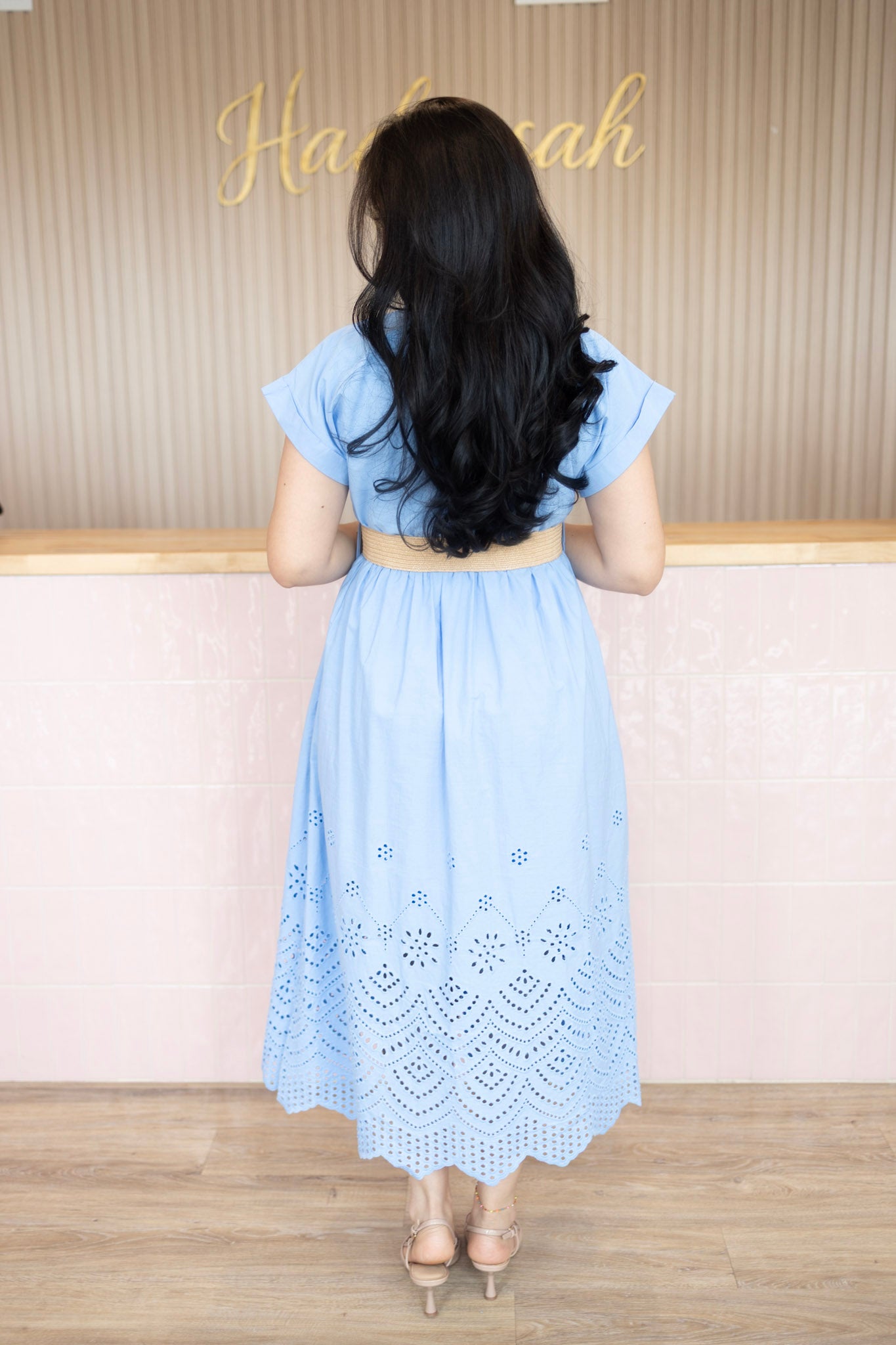 Maribel Blue midi dress