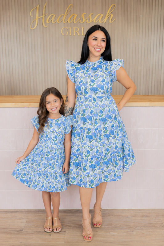 Gracefully blue Dress (Mommy & me)