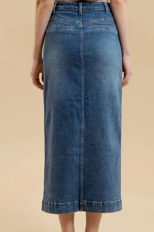 Denim Midi Skirt