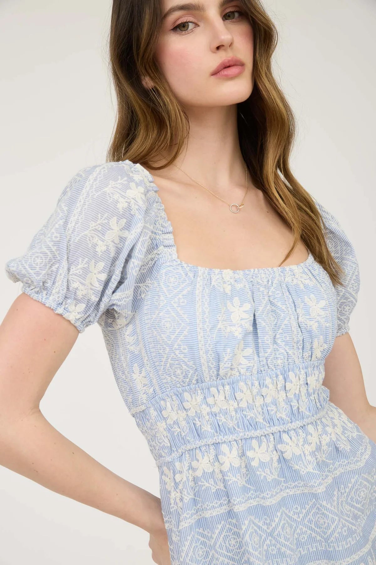 Ginna Blue Midi Dress