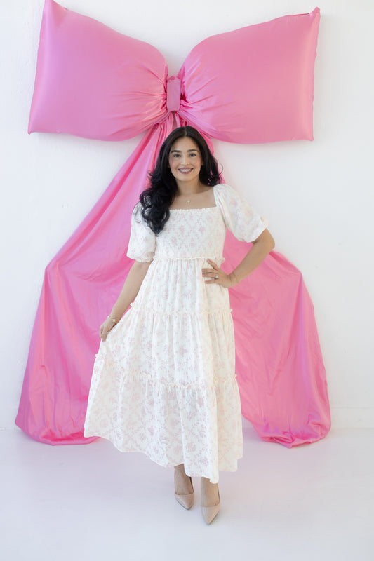Renata Pink Midi Dress