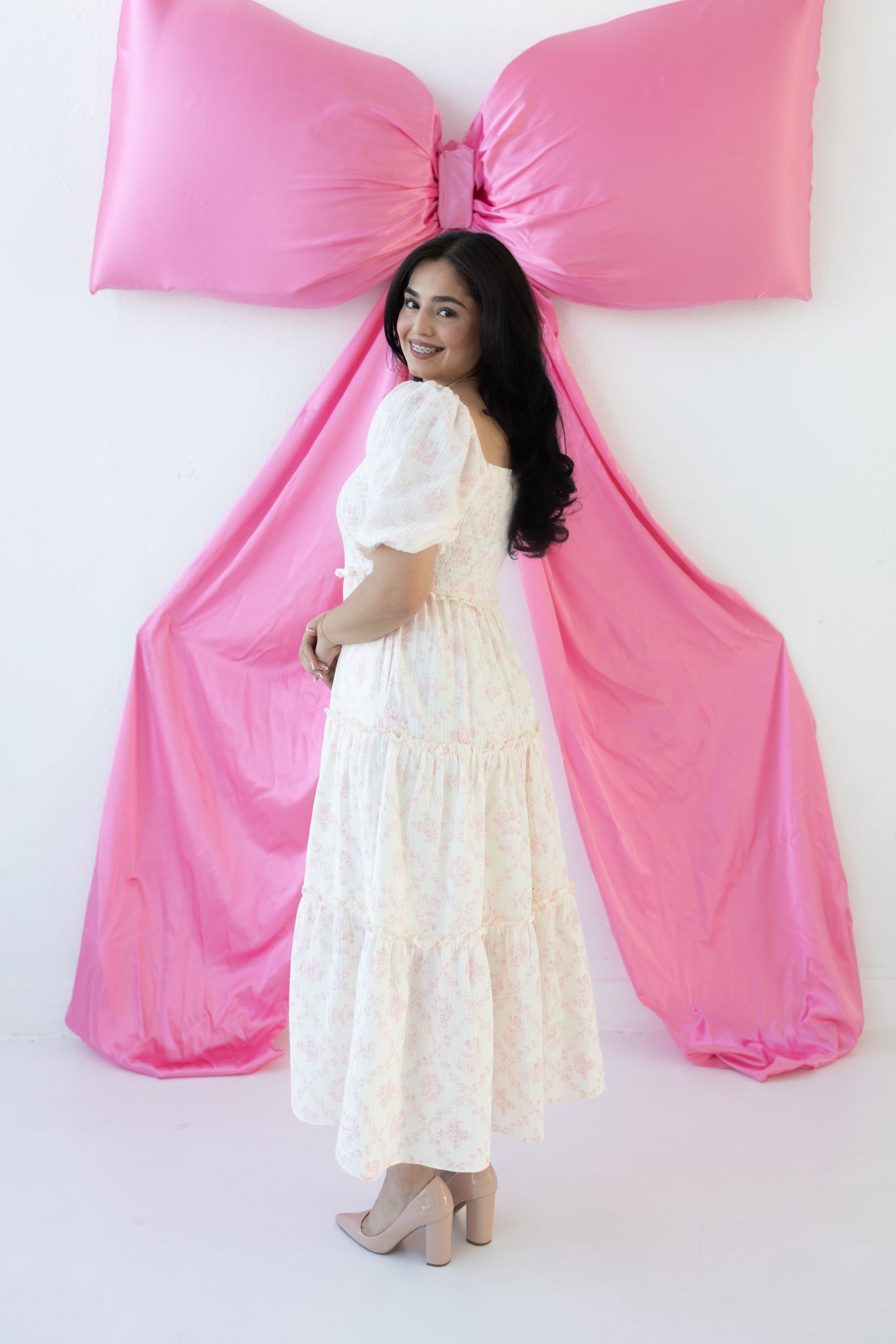 Renata Pink Midi Dress