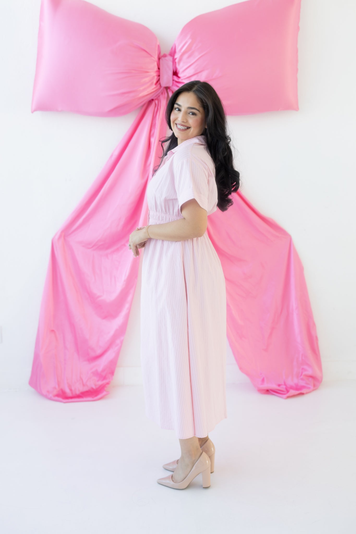 Juliette Pink Midi Dress