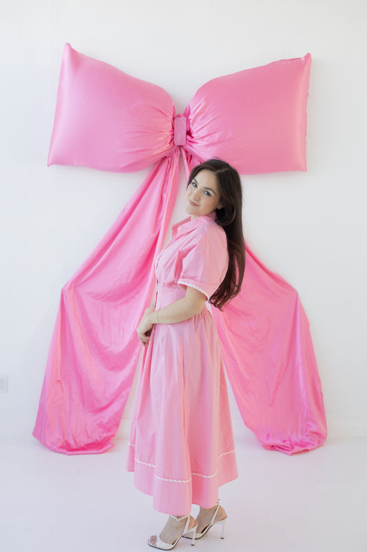 Amorette Pink Midi Dress