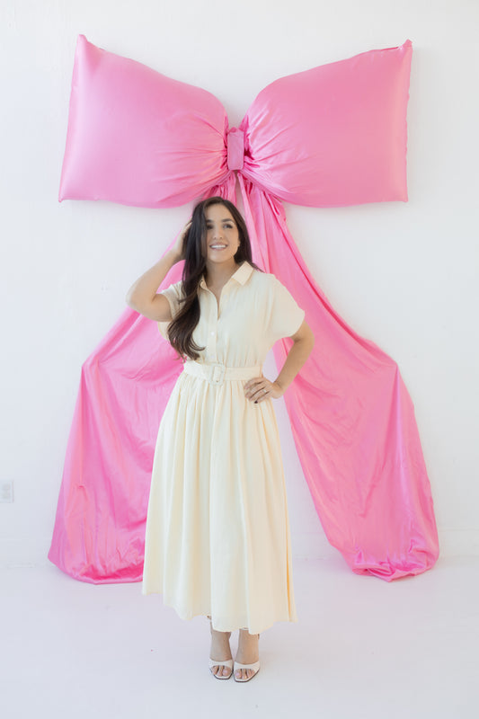 Vivienne Yellow Midi Dress