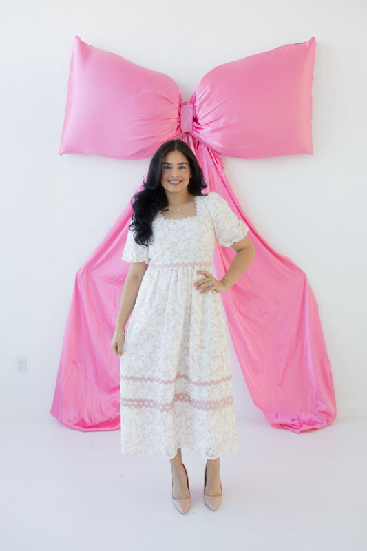 Rosalie Pink Midi Dress
