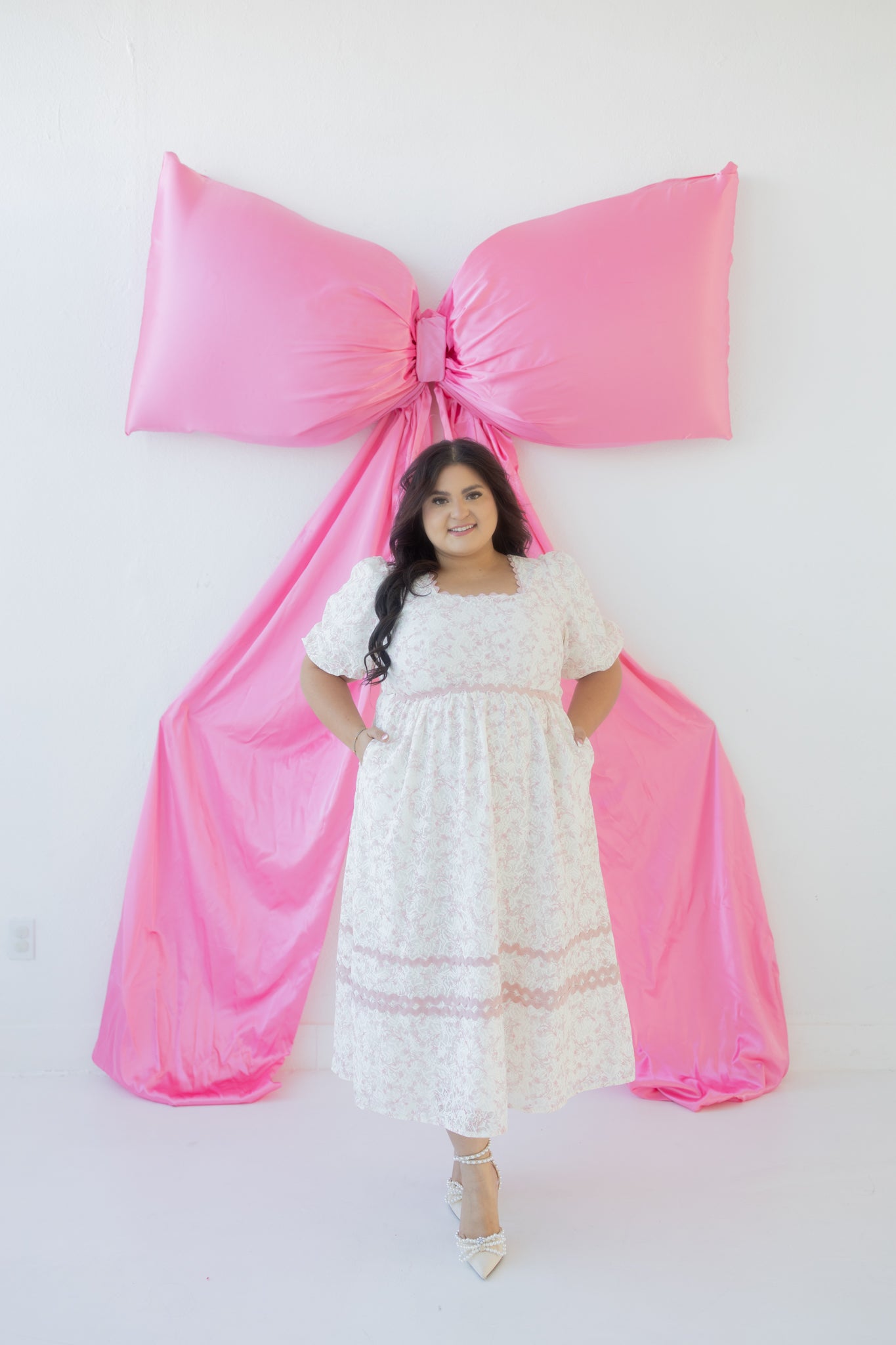 Rosalie Pink Midi Dress
