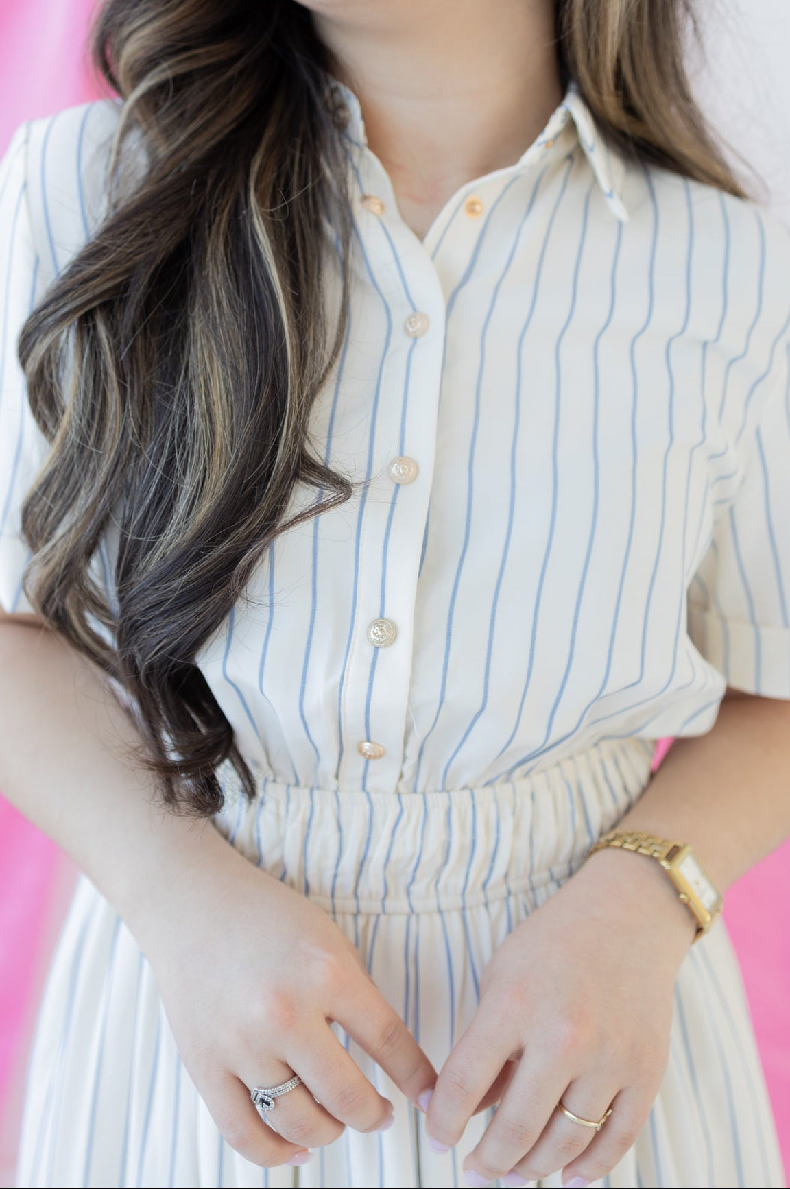 Evie Blue Stripe Dress