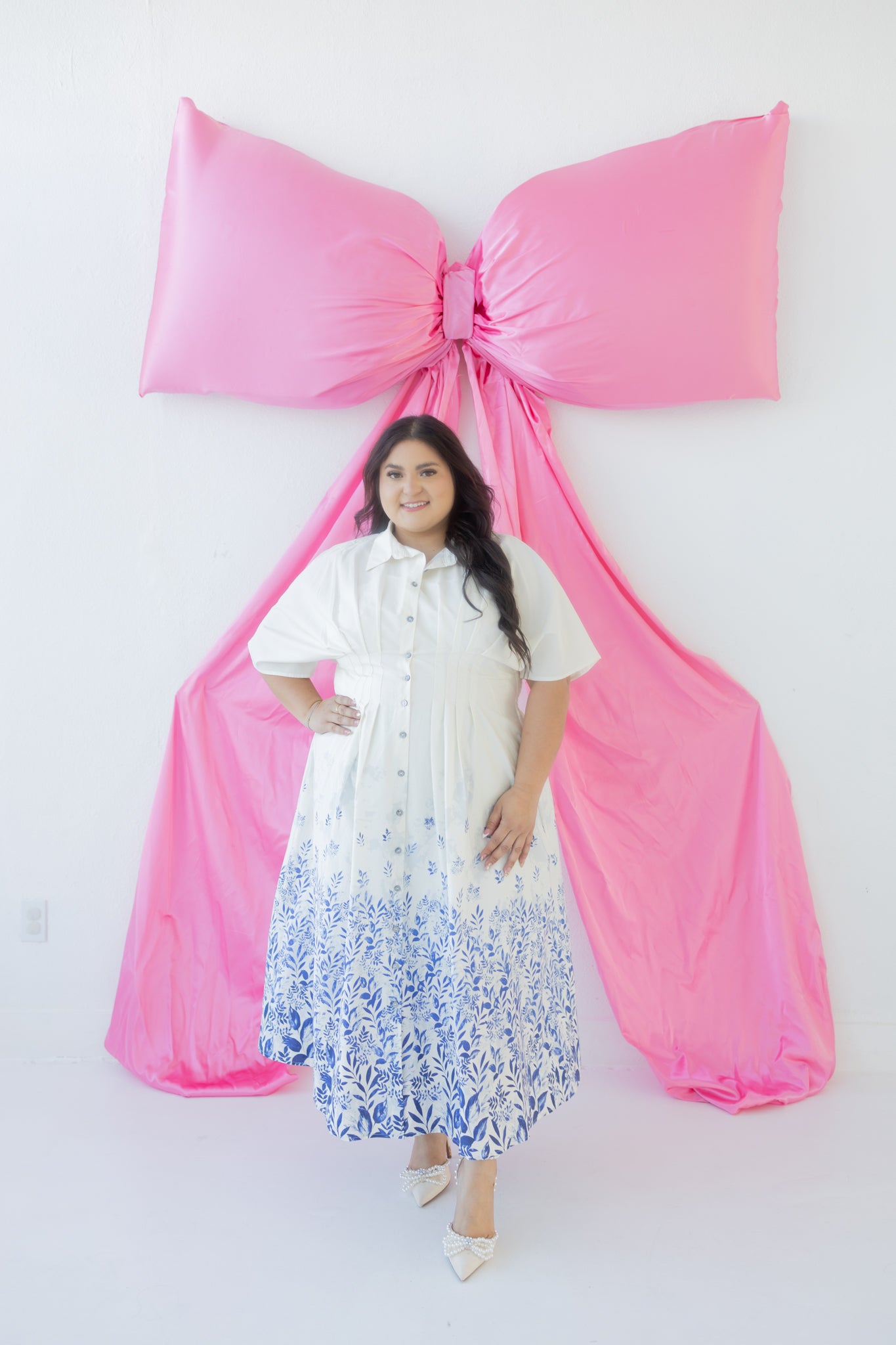 Mila Blue Midi PLUS Dress