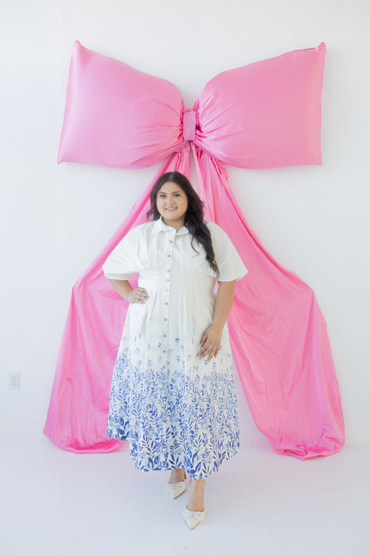 Mila Blue Midi PLUS Dress