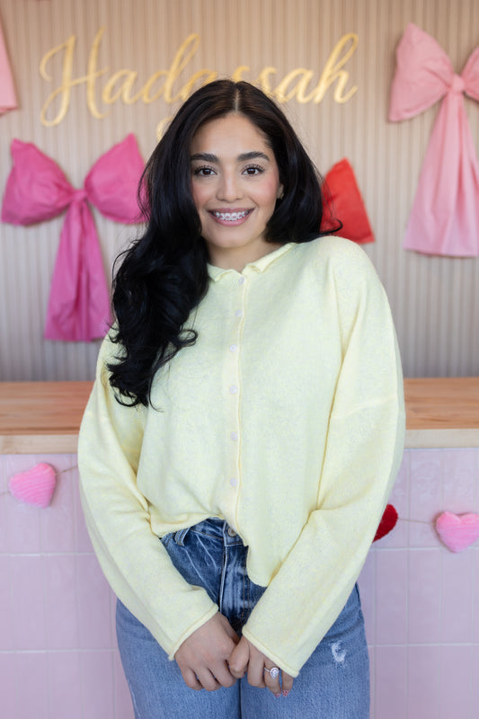 Katherine Butter Yellow Cardigan