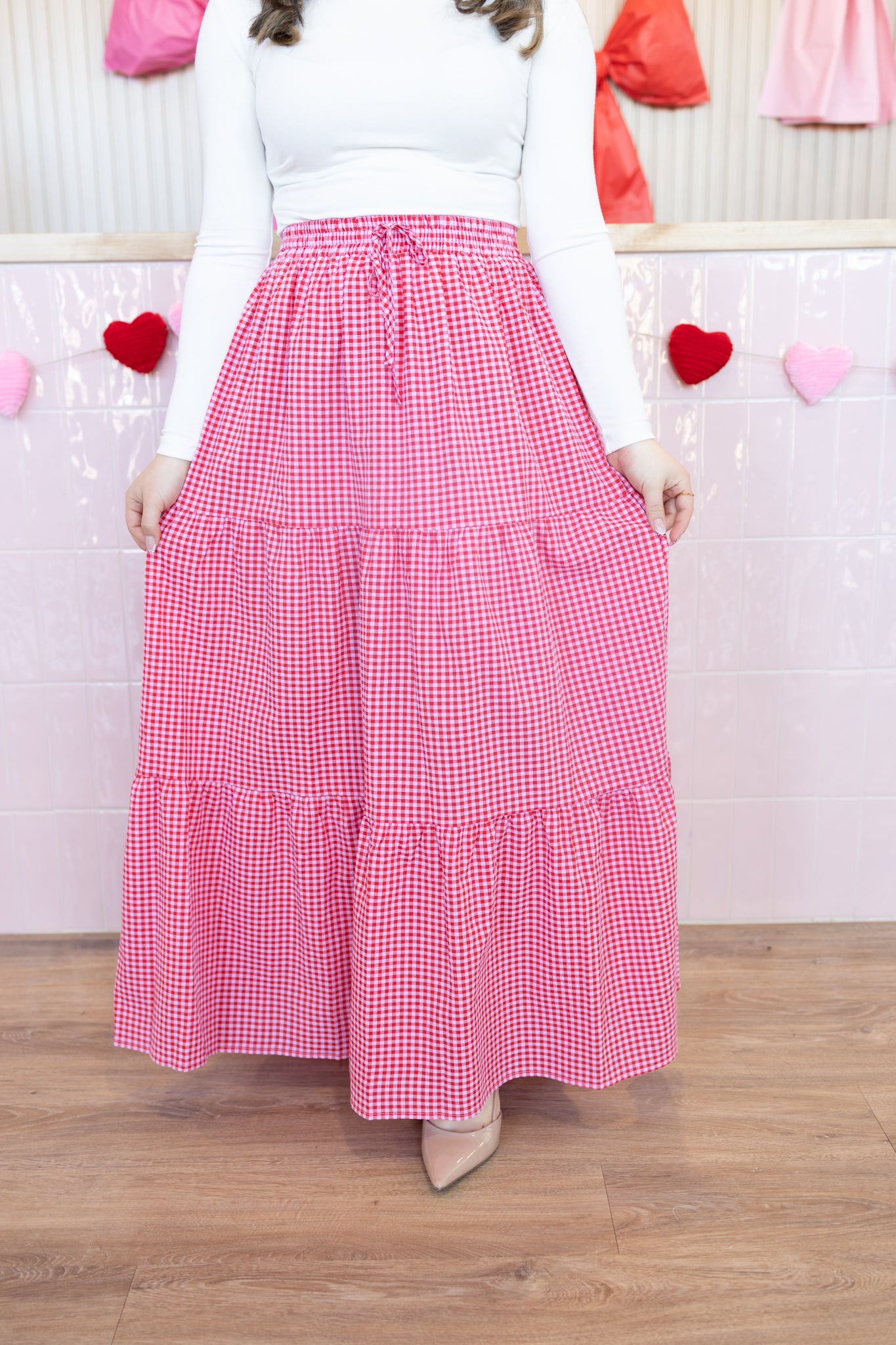 Delany Red Skirt