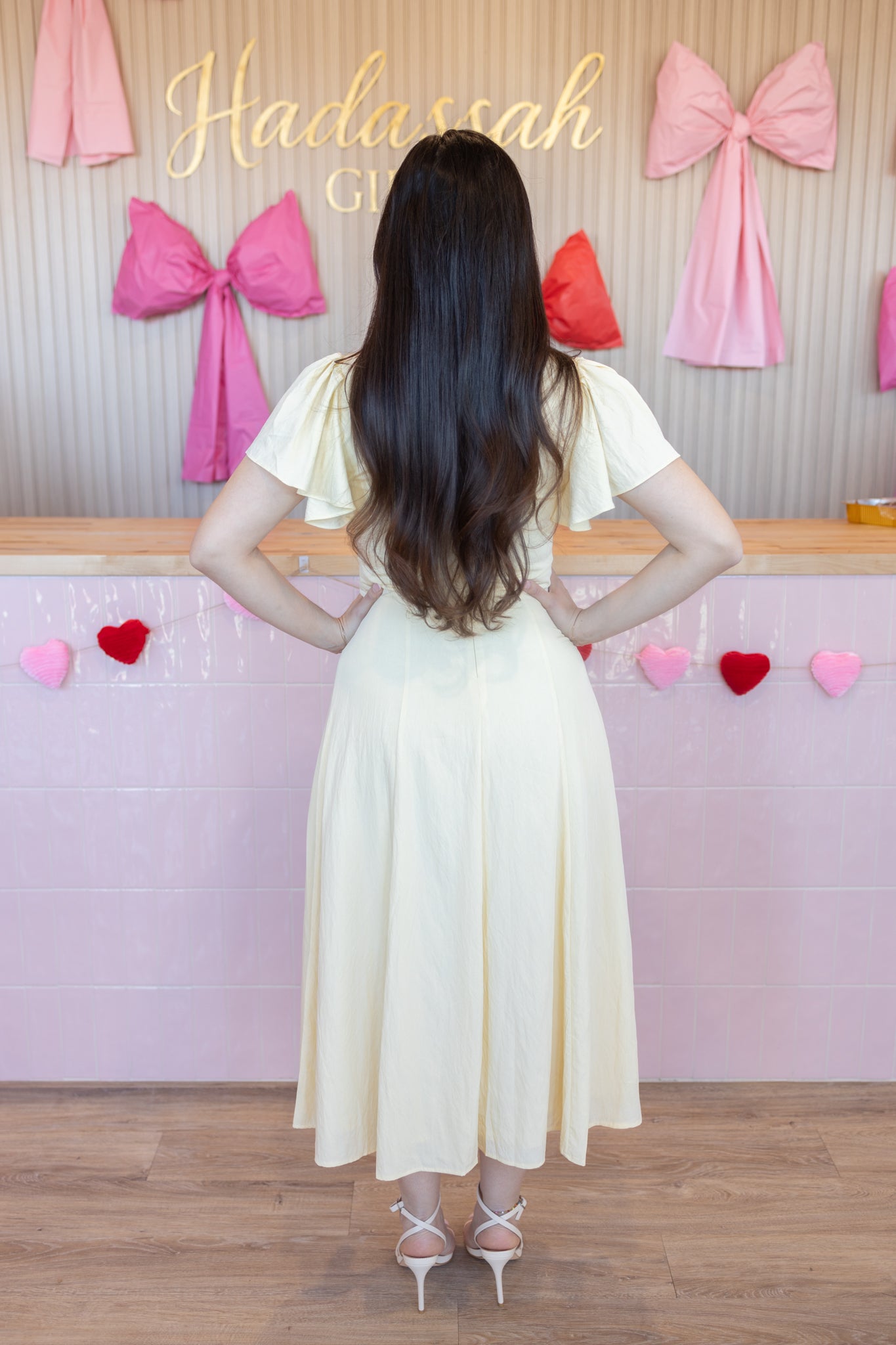 Monroe Yellow Midi Dress