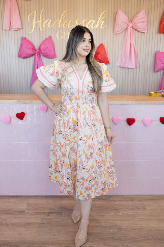 Mariana Peach Dress