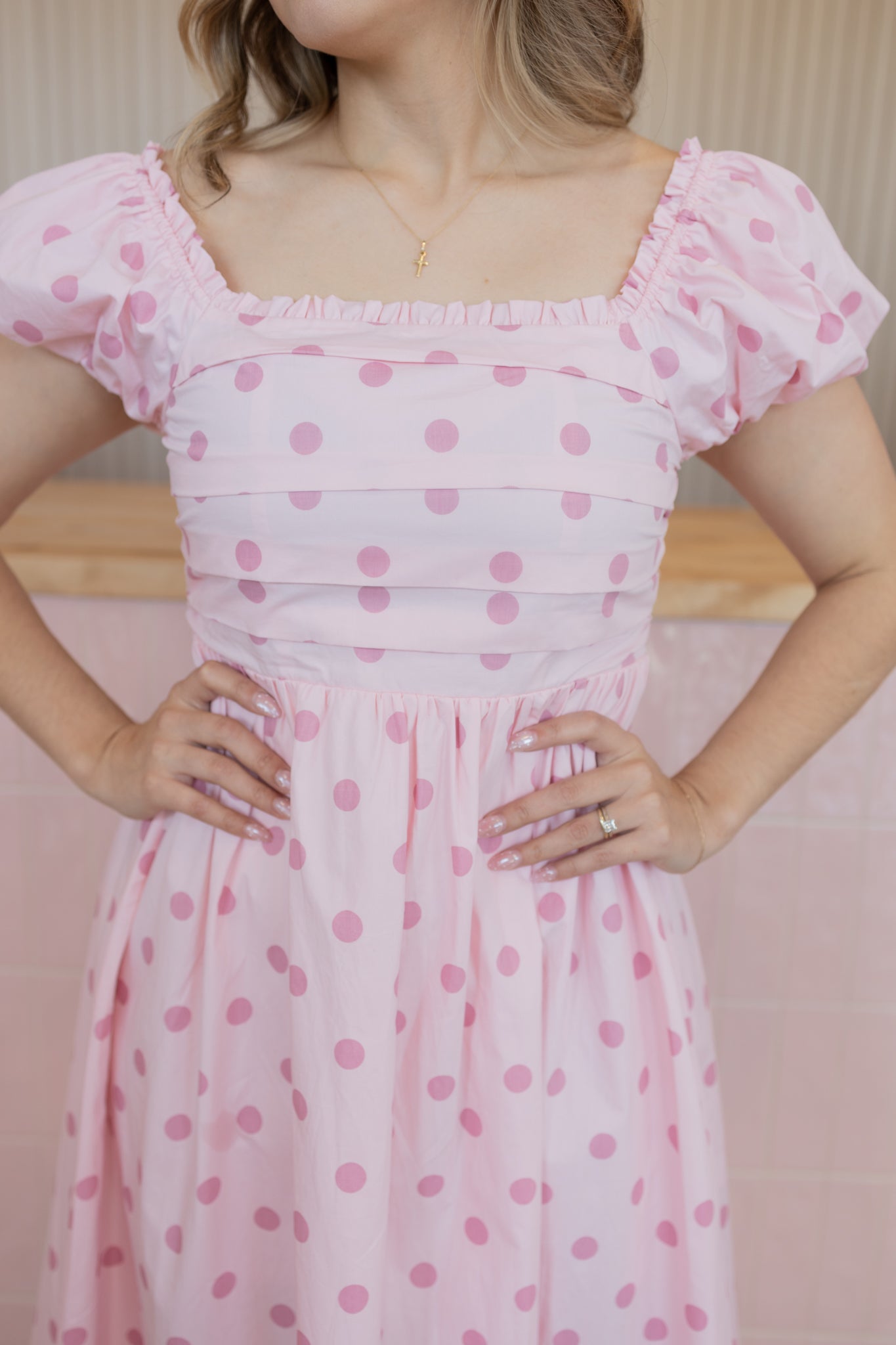 PINK POLKA DOT DRESS