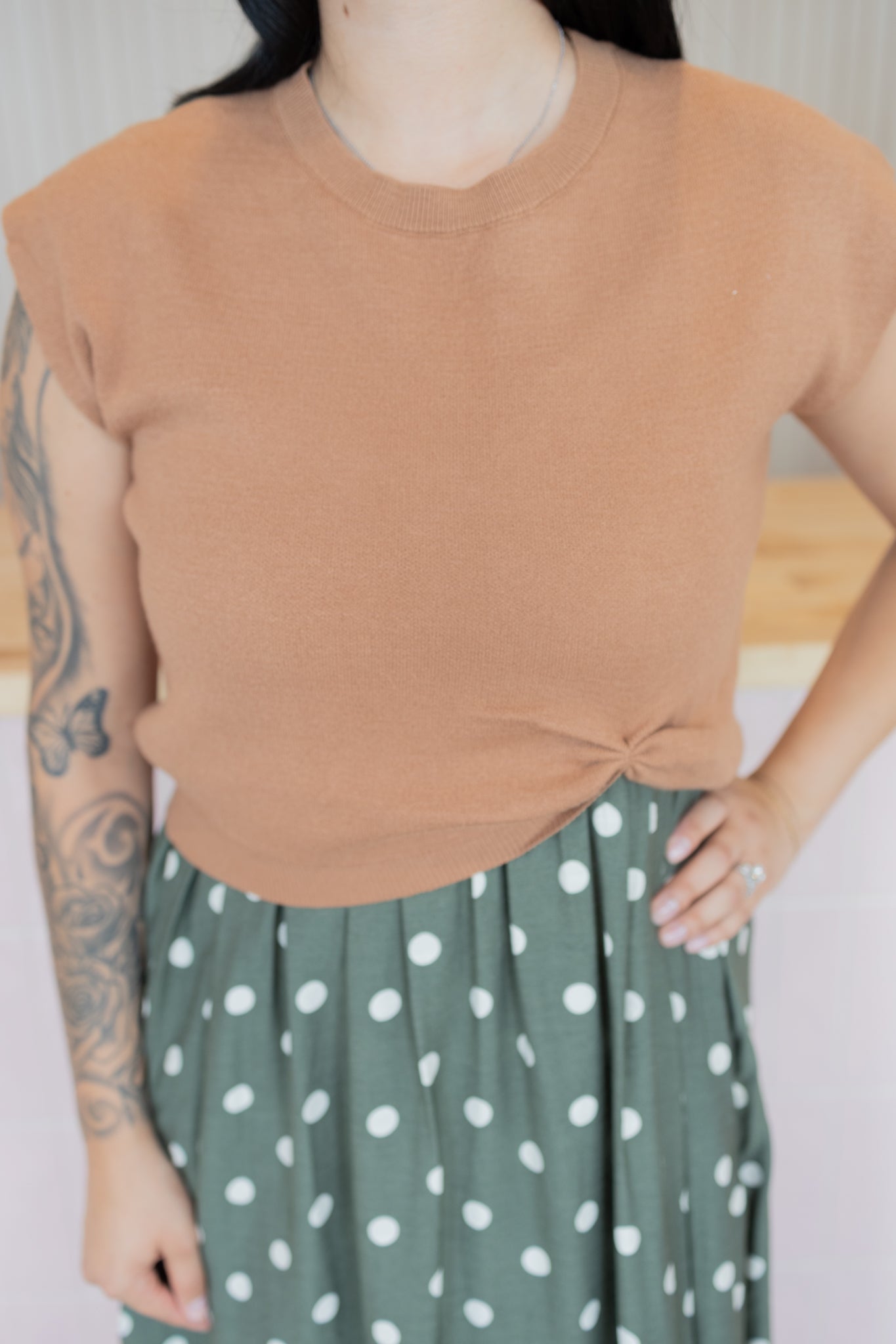 IVY POLKA DOT GREEN DRESS