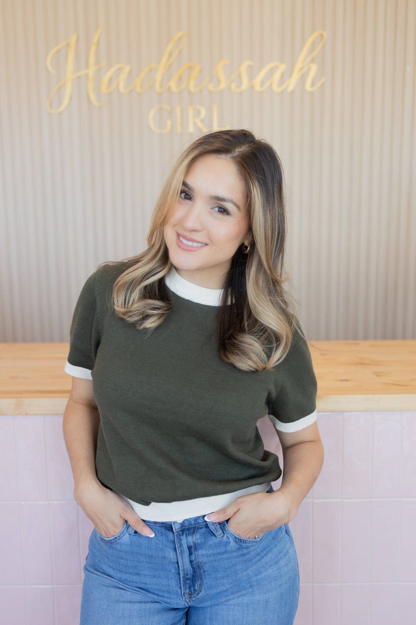DANNA OLIVE TOP