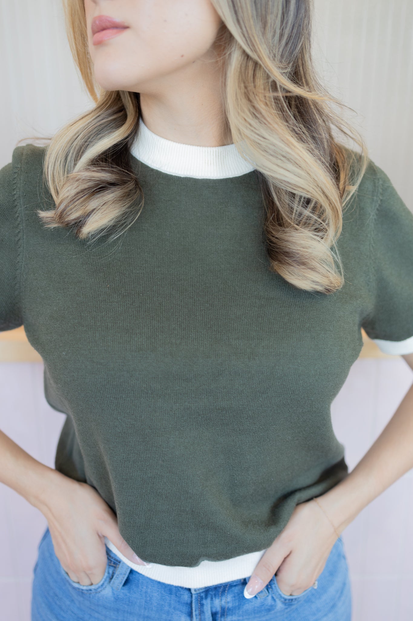 DANNA OLIVE TOP