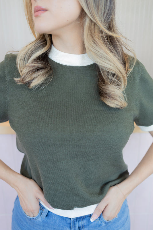 PRE-ORDER DANNA OLIVE TOP