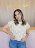 Load image into Gallery viewer, SARA CREAM POLKA DOT TOP
