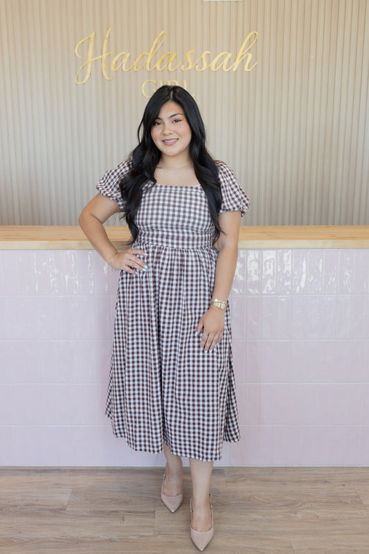 KAIA BROWN DRESS