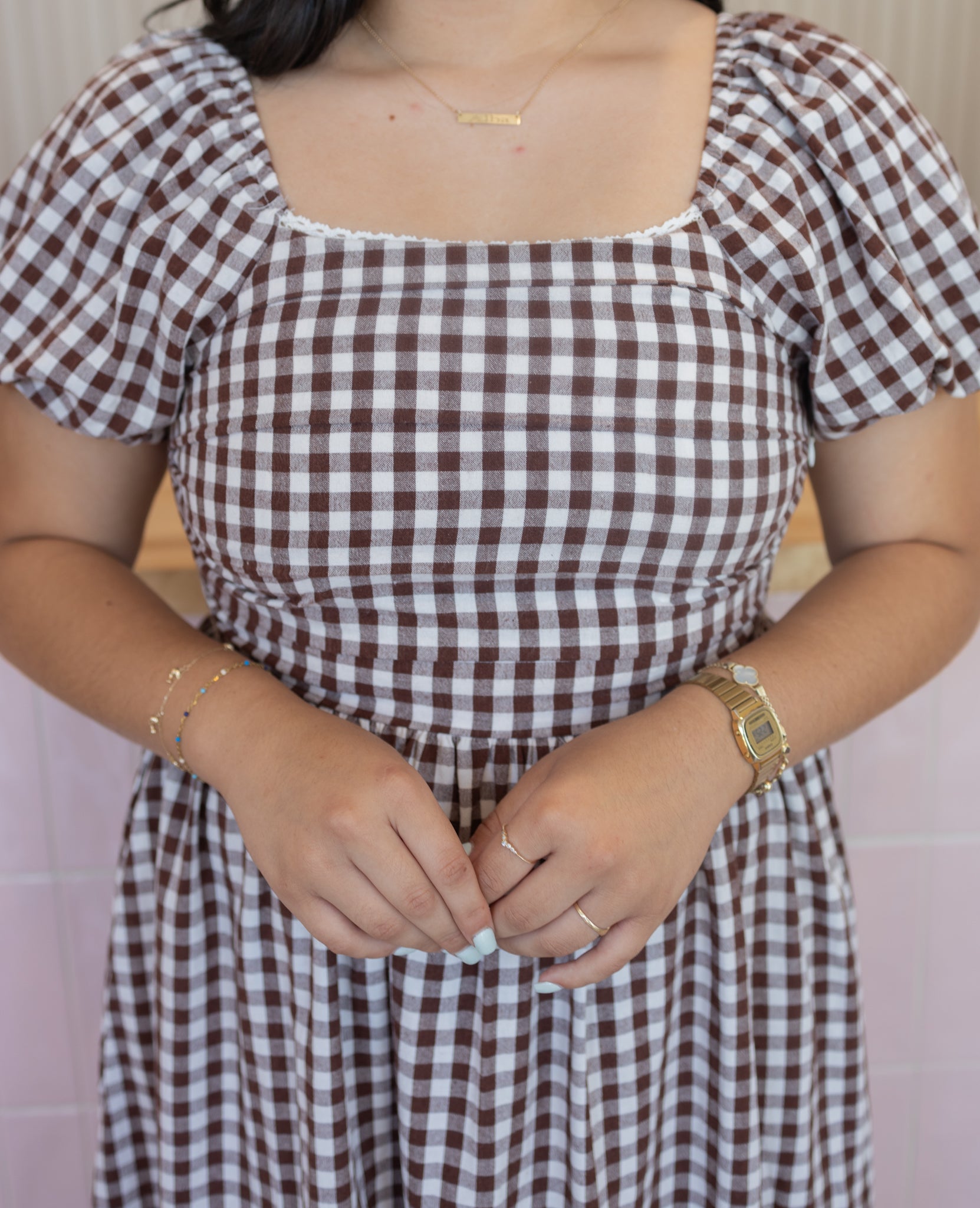 KAIA BROWN DRESS