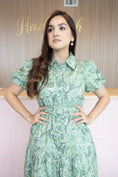 Load image into Gallery viewer, Hanna Green Floral Dress
