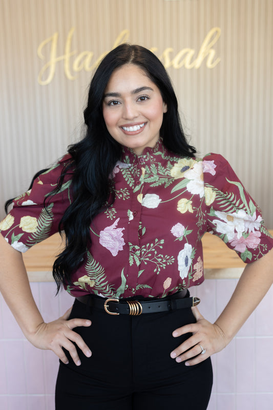 Joy Burgundy Blouse