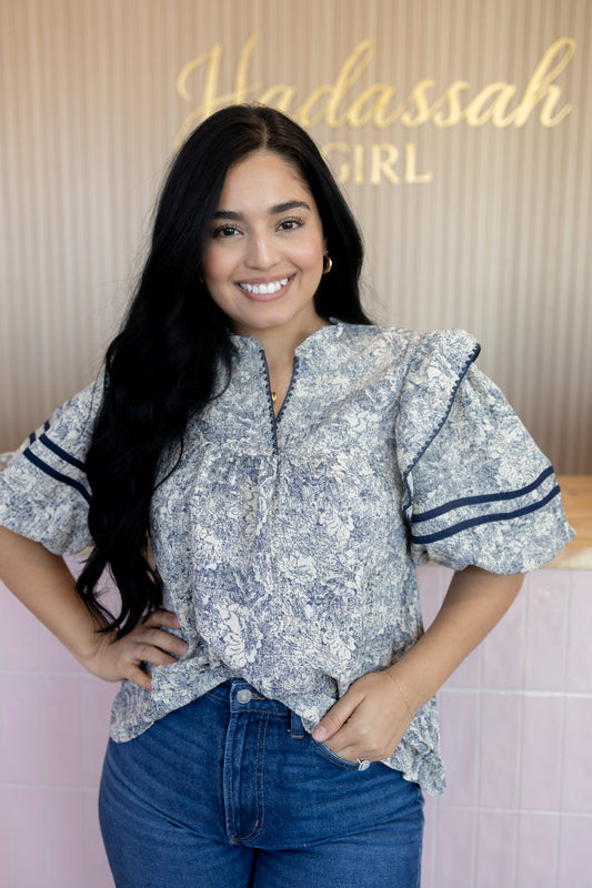 Joy Blue Blouse