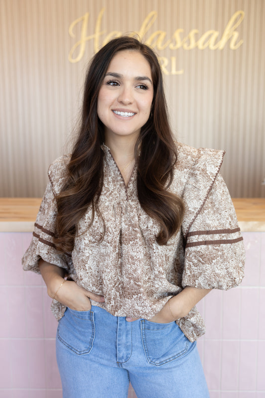 Joy Brown Blouse