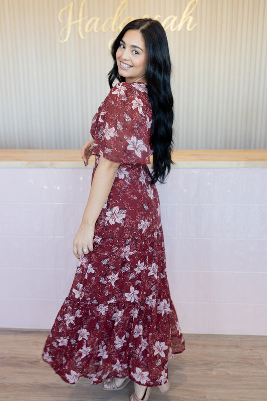 Hope Wine Dress