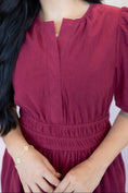 Load image into Gallery viewer, Aliah Wine Dress
