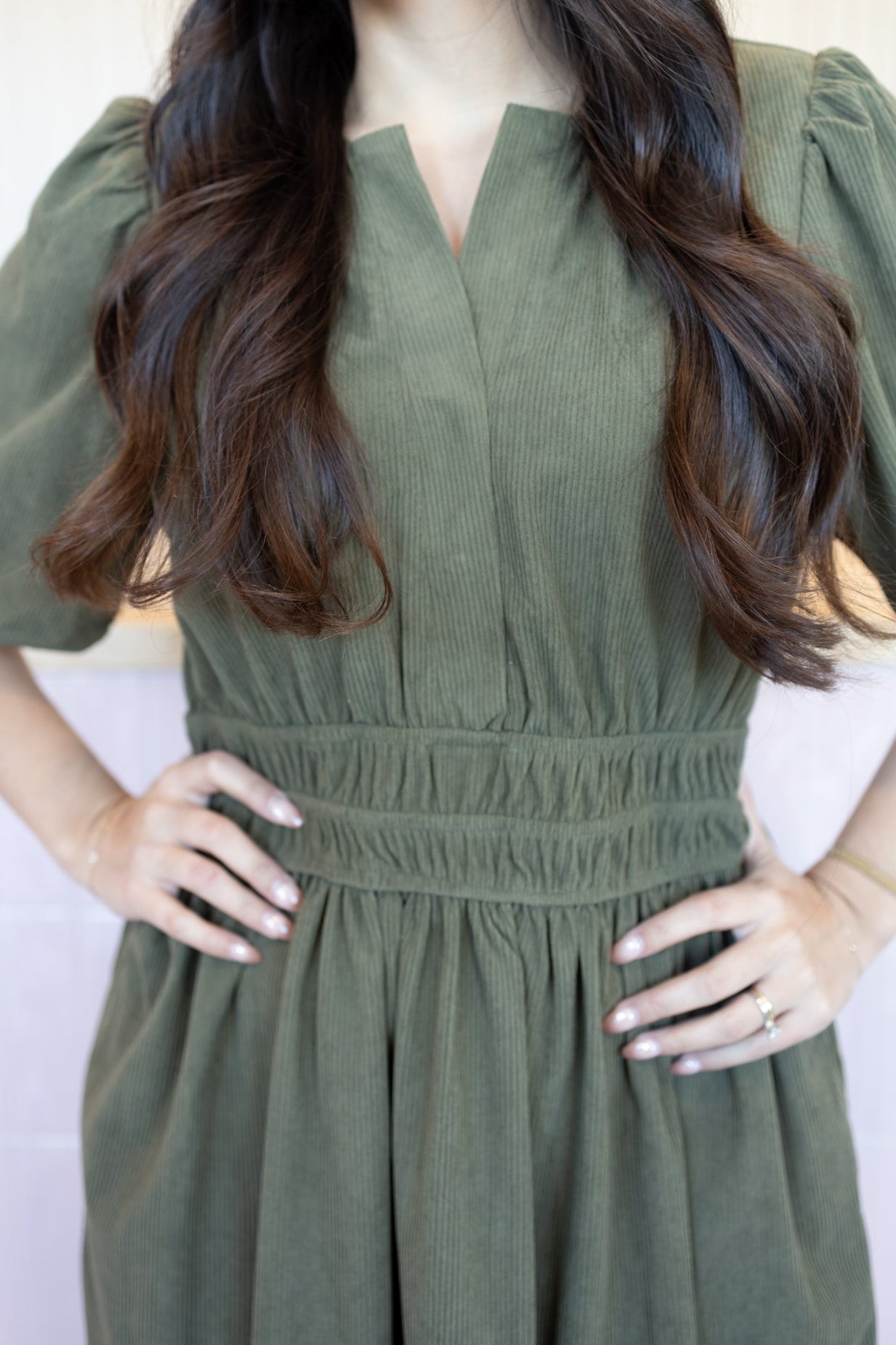 Aliah Olive Dress