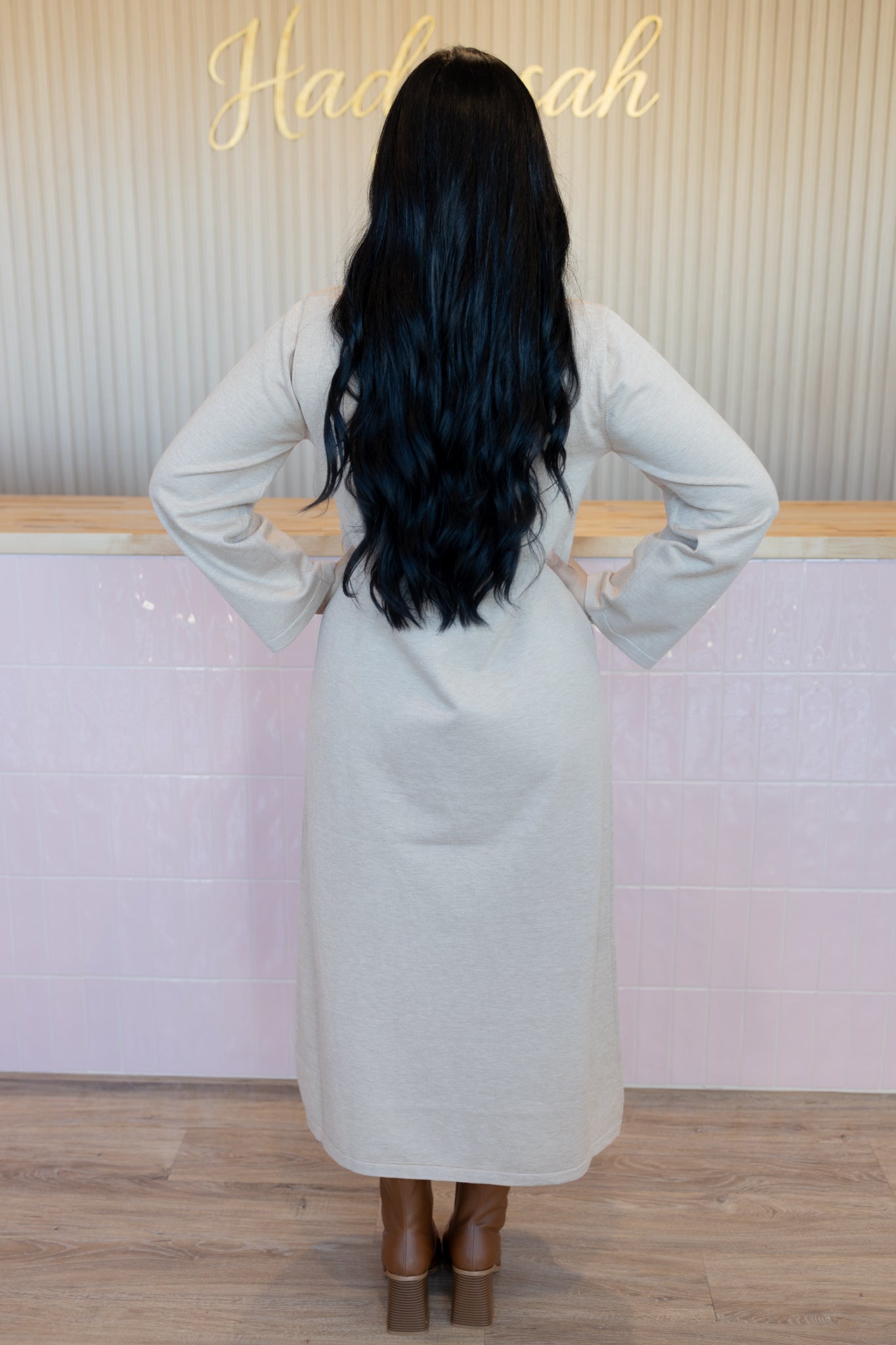 Bethel Sand Sweater Dress