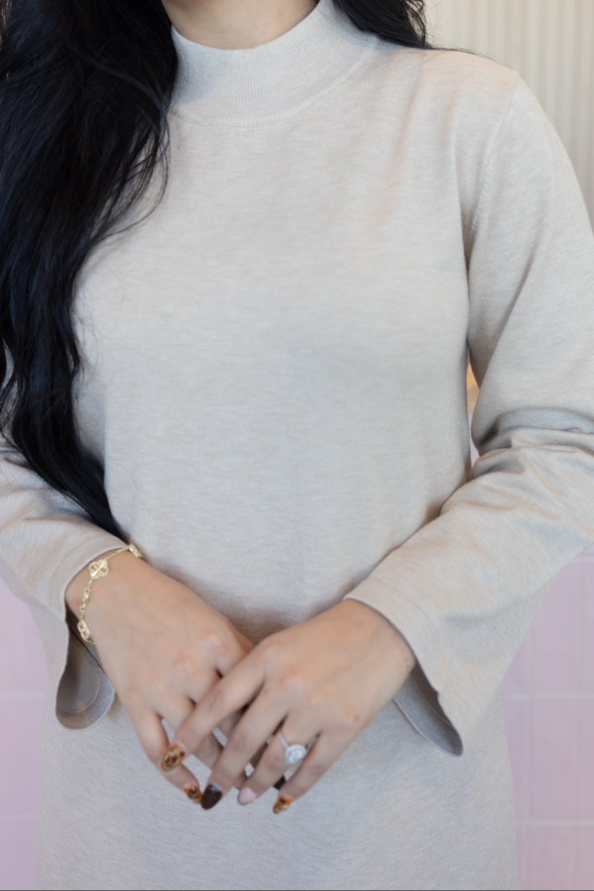 Bethel Sand Sweater Dress