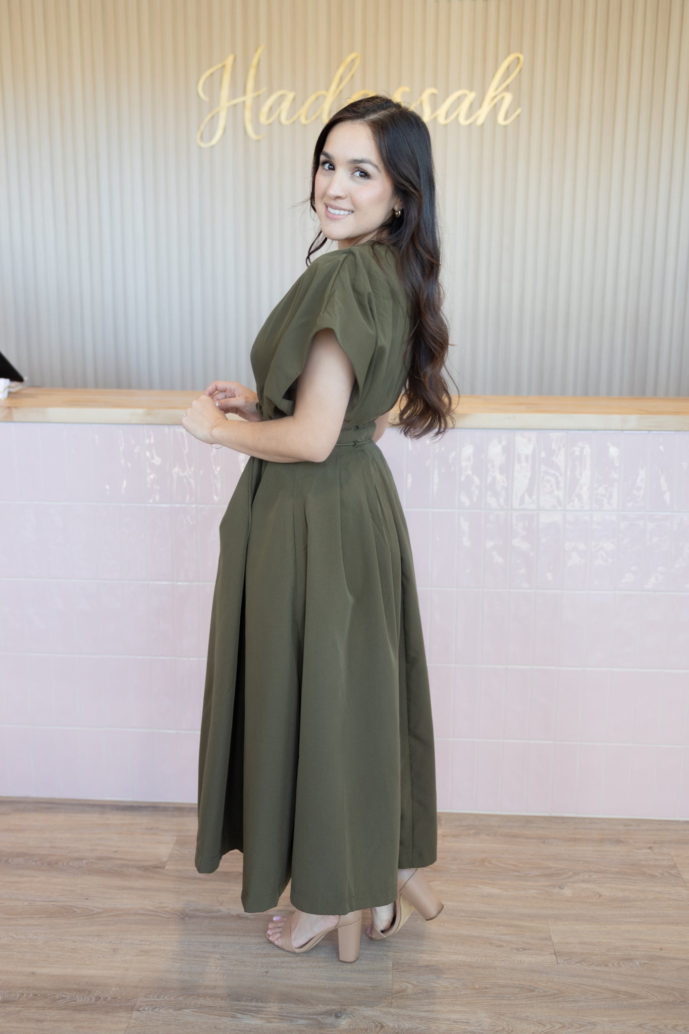 Gally Olive Dress