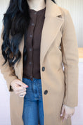 Load image into Gallery viewer, Azary Camel Long Coat
