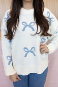 Load image into Gallery viewer, Blue Bow Sweater
