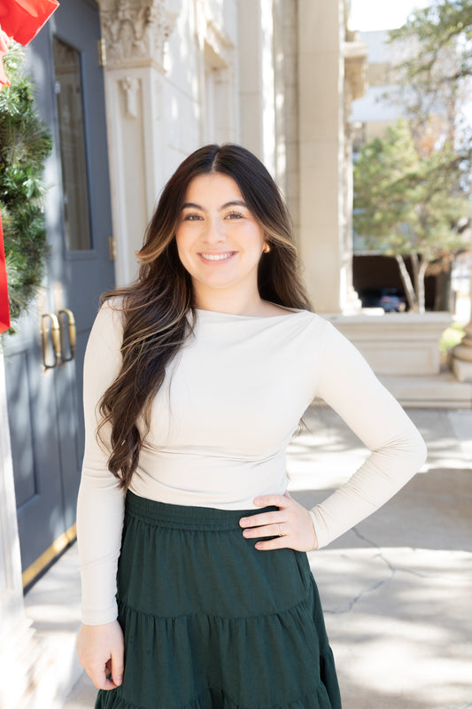 Adeline Light Khaki Top