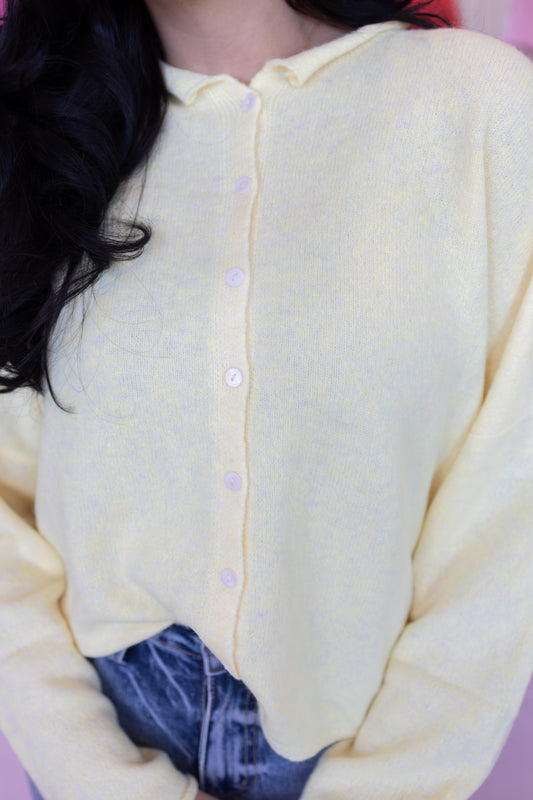 Katherine Butter Yellow Cardigan
