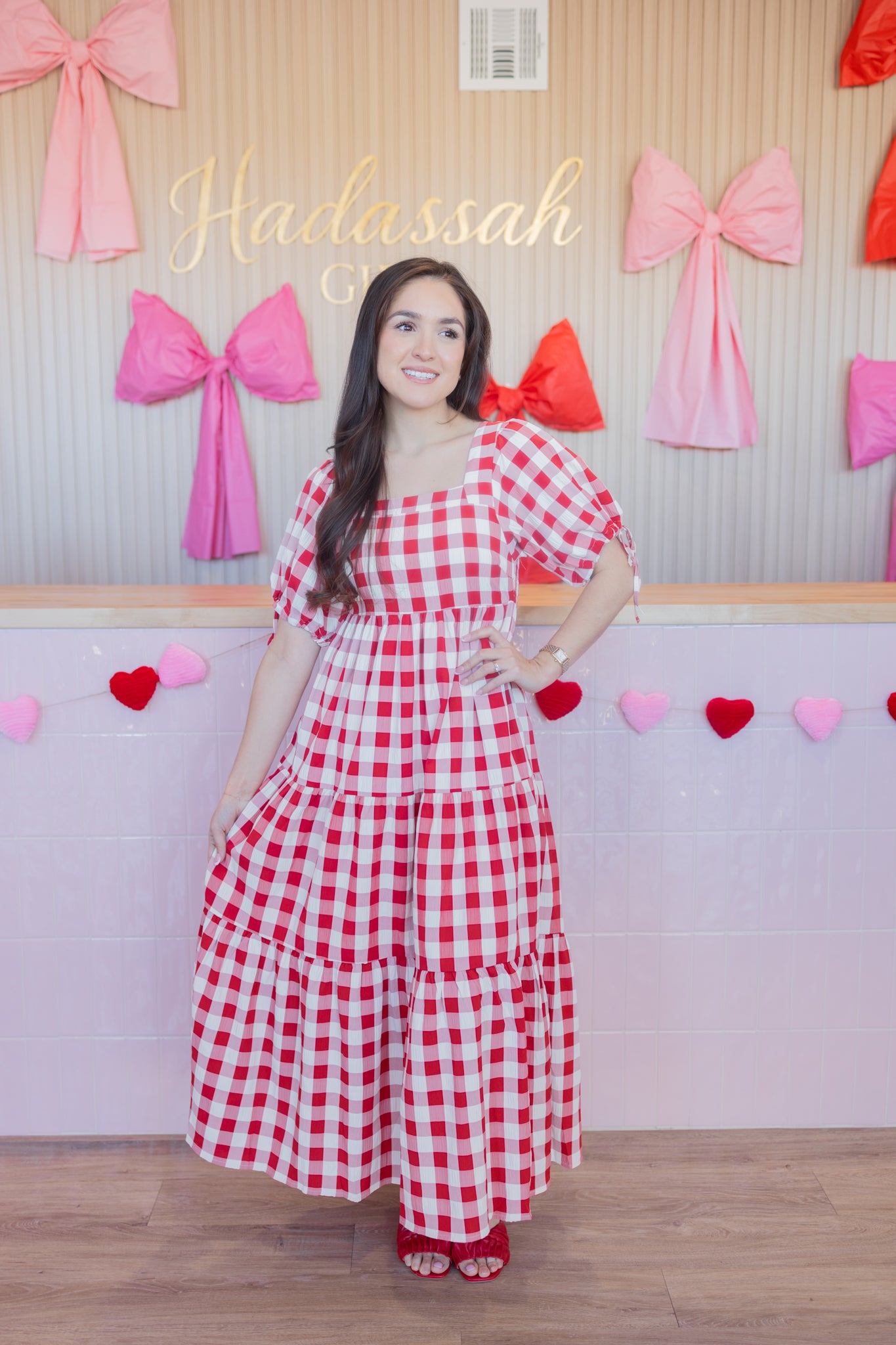 Dinora Ginham Maxi Dress