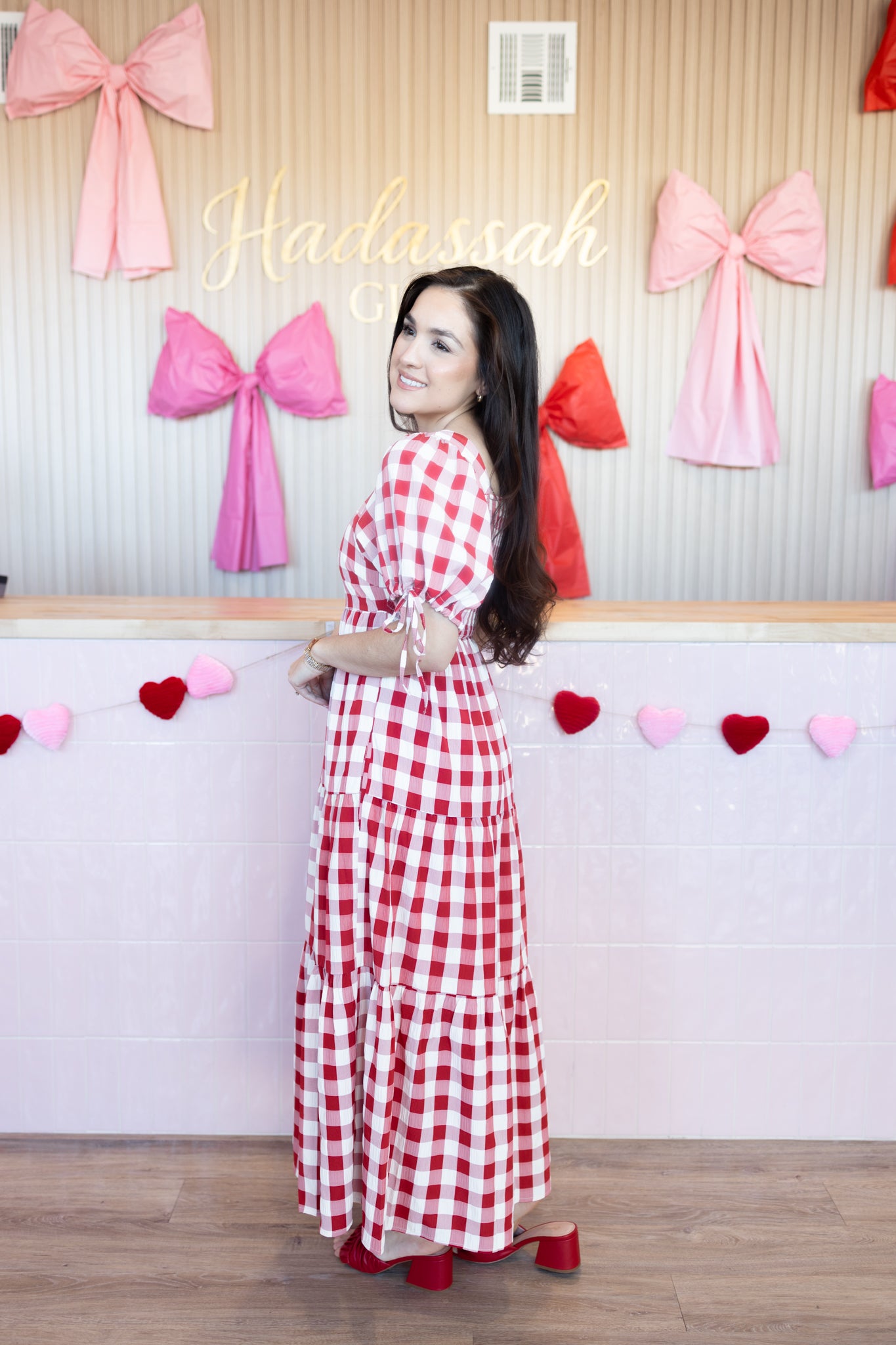 Dinora Ginham Maxi Dress