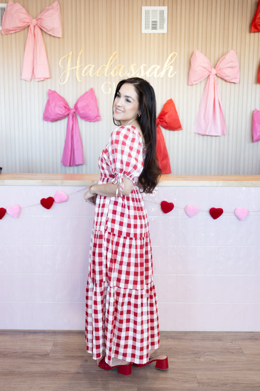 Dinora Ginham Maxi Dress
