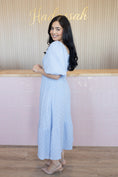 Load image into Gallery viewer, Blue star rose midi dress
